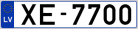 Auto numura zīme XE7700