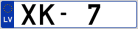 Auto numura zīme XK7 Auto numura zīme XK7