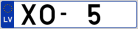 Auto numura zīme XO5