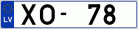 Auto numura zīme XO78