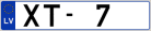 Auto numura zīme XT7 Auto numura zīme XT7
