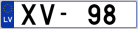 Auto numura zīme XV98