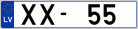Auto numura zīme XX55