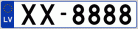 Auto numura zīme XX8888