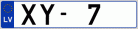 Auto numura zīme XY7