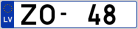 Auto numura zīme ZO48