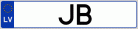 Auto numura zīme JB Auto numura zīme JB