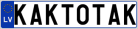 Auto numura zīme KAKTOTAK Auto numura zīme KAKTOTAK