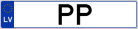 Auto numura zīme PP