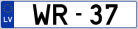 Auto numura zīme WR-37