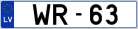 Auto numura zīme WR-63