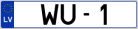 Auto numura zīme WU-1 Auto numura zīme WU-1
