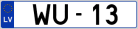 Auto numura zīme WU-13
