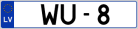 Auto numura zīme WU-8