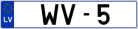 Auto numura zīme WV-5