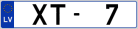 Auto numura zīme XT- 7 Auto numura zīme XT- 7