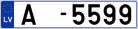 Auto numura zīme A5599