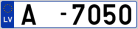 Auto numura zīme A7050