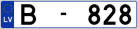 Auto numura zīme B828