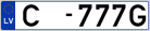 Auto numura zīme C777G