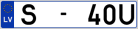 Auto numura zīme S40U Auto numura zīme S40U