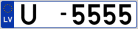 Auto numura zīme U5555