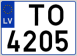Auto numura zīme TO4205