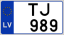 Auto numura zīme TJ989
