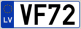 Auto numura zīme VF72