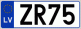 Auto numura zīme ZR75