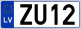 Auto numura zīme ZU12