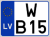 Auto numura zīme WB15