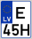 Auto numura zīme E45H