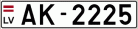 Auto numura zīme AK2225