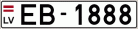 Auto numura zīme EB1888