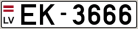 Auto numura zīme EK3666