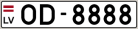 Auto numura zīme OD8888