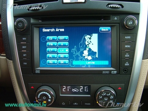 Latvijas GPS kartes Cadillac automobīļiem