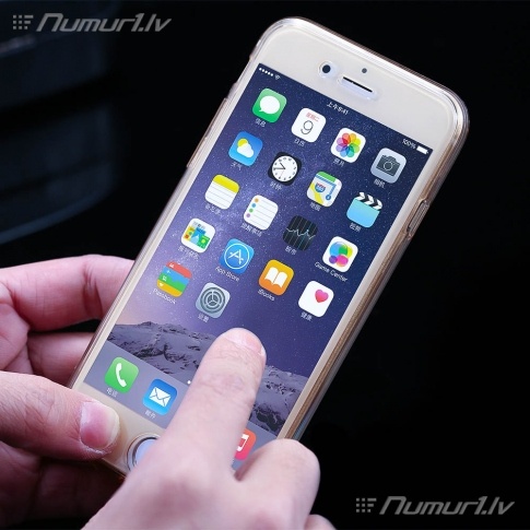 Silikona caurspīdīgs divpusējās maciņš iPhone