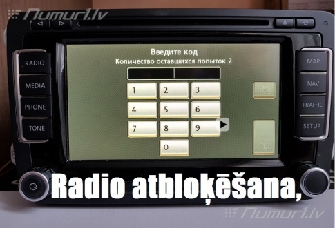 Atblokejiet automasinas radio